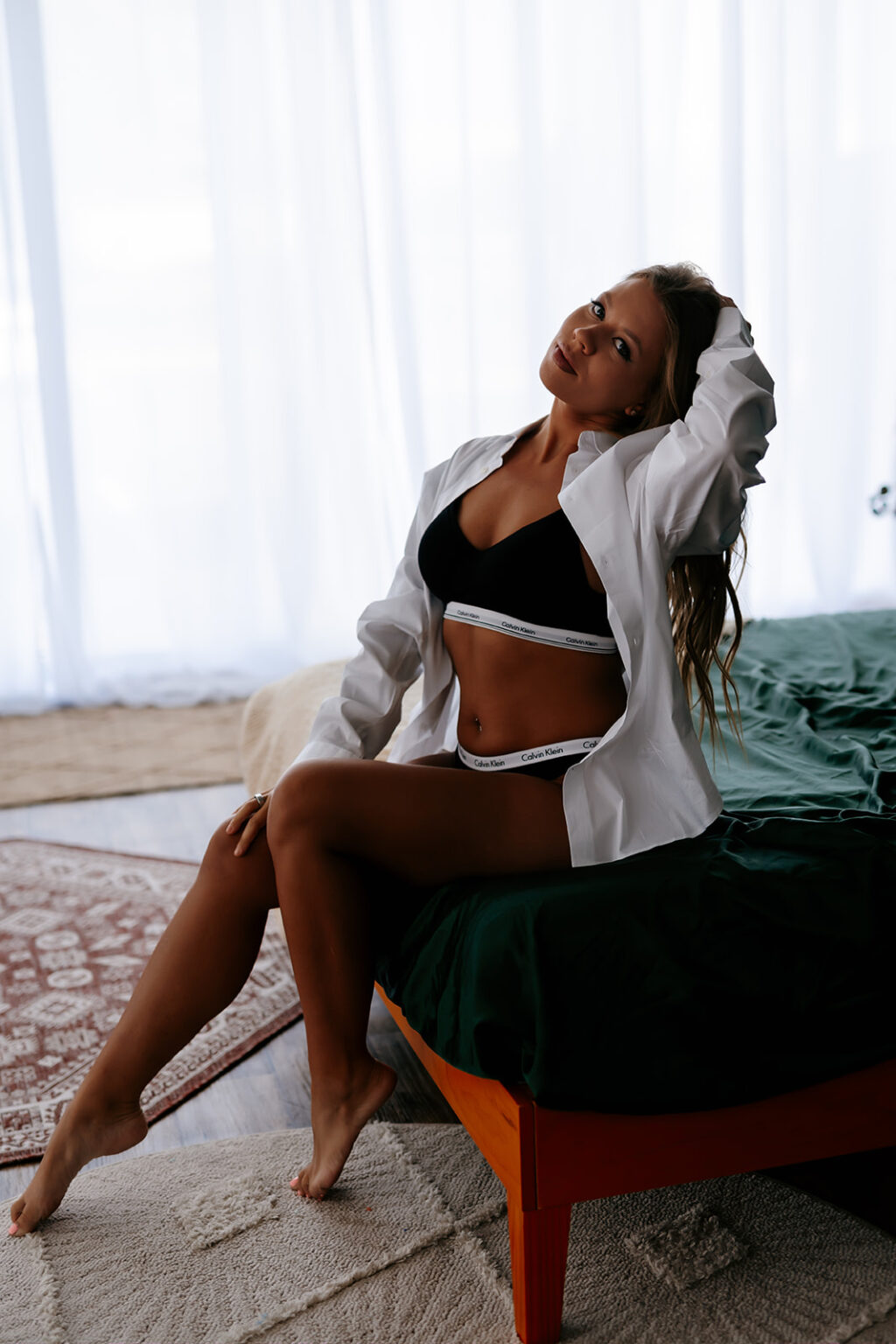 Bobbi wearing calvin klein